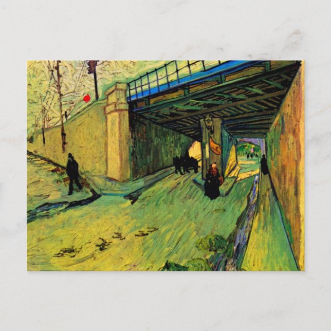 Railway Bridge over Montmajour by Vincent van Gogh Postcard (Front)