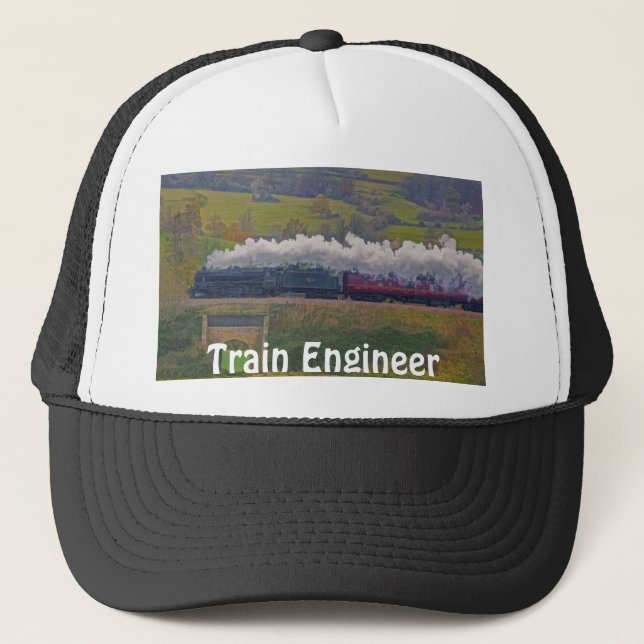 Railway Enthusiast Steam Train Engineer Hat Series (Front)
