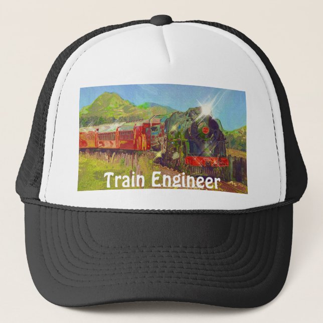Railway Enthusiast Train Engineer Hat Series (Front)
