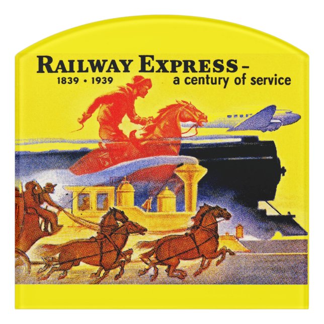 Railway Express a century of service   Door Sign (Contour Front)