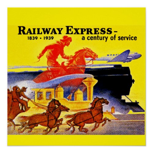  Railway Express a century of service    Poster