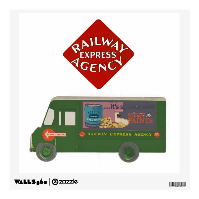 Railway Express Agency Delivery Truck Wall Decal (Front)