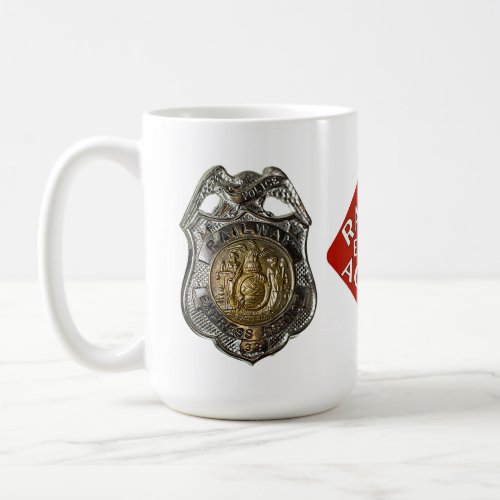 Railway Express Police Badge Coffee Mug