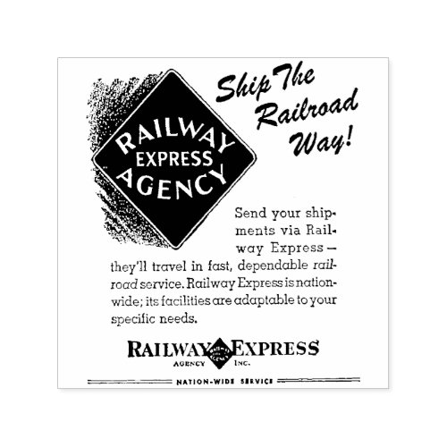Railway ExpressShip The Railroad Way Inked Stamp