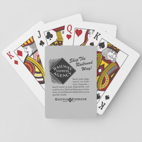 Railway Express _ Ship The Railroad Way  Poker Cards