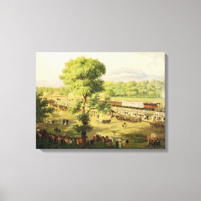 Railway in the Valley of Mexico, 1869 Canvas Print (Front)