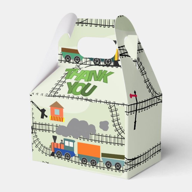 Railway Kids Trains & Tracks  Favor Boxes (Front Side)