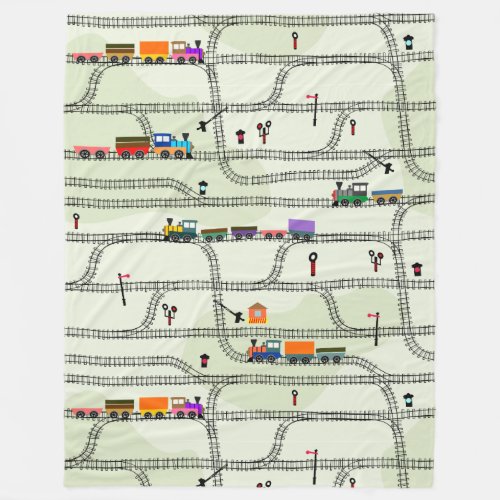 Railway Kids Trains & Tracks  Fleece Blanket