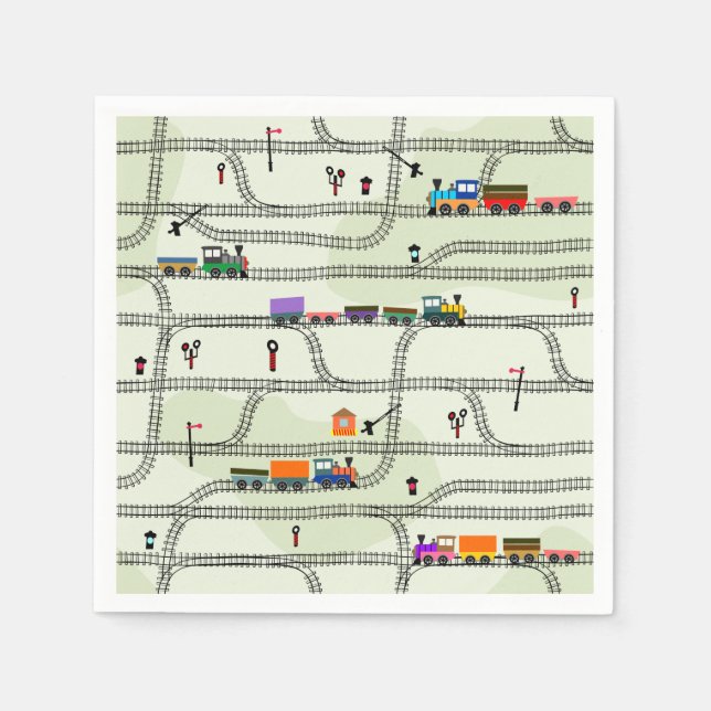 Railway Kids Trains & Tracks  Napkins (Front)