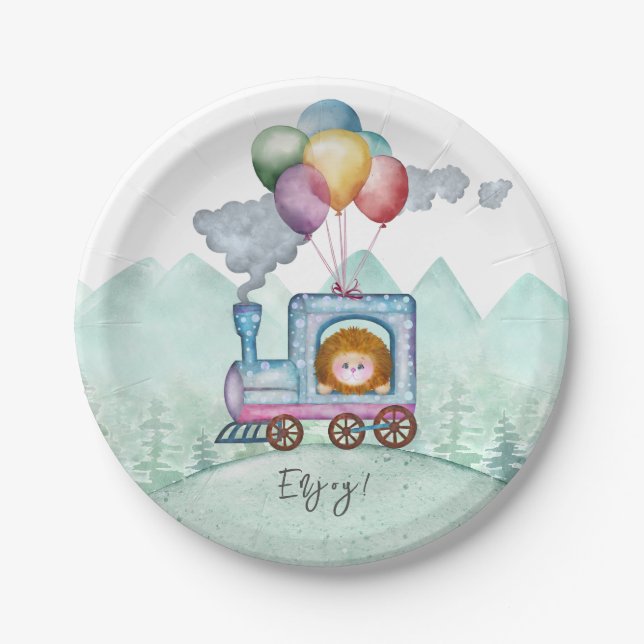 Railway Kids Trains & Tracks Paper Plates (Front)