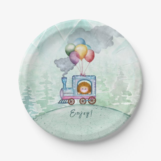 Railway Kids Trains & Tracks Paper Plates (Front)