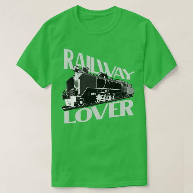 Railway Lover Locomotive Railroad Gift T-Shirt (Design Front)