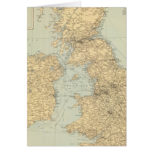 Railway map, British Isles Cards (Front)