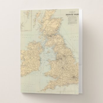 Railway Map  British Isles Pocket Folder by davidrumsey at Zazzle