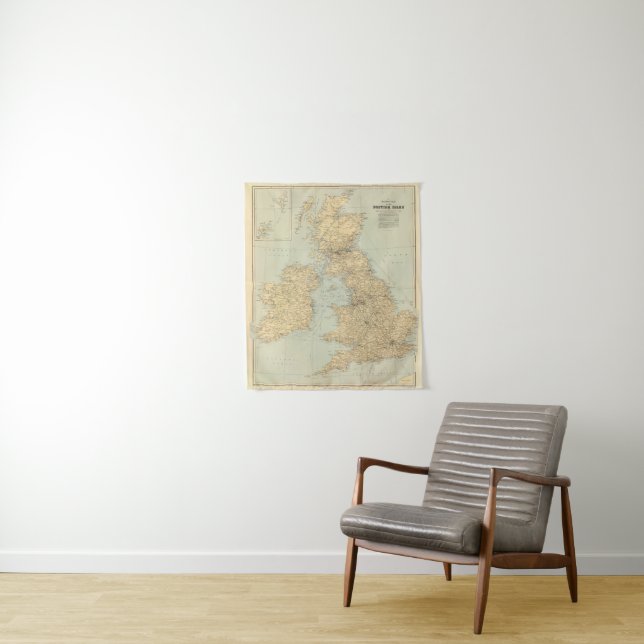 Railway map, British Isles Tapestry (In Situ)