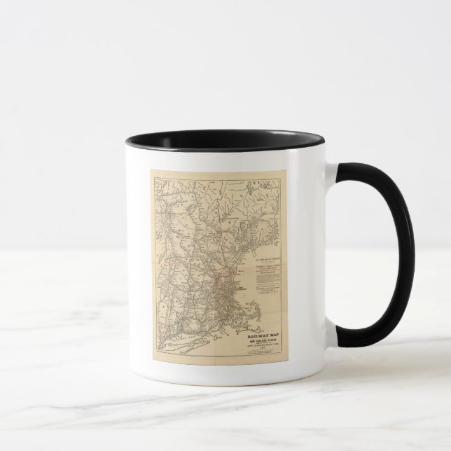 Railway map New England States Mug (Right)
