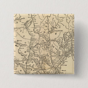 Railway map New England States Pinback Button