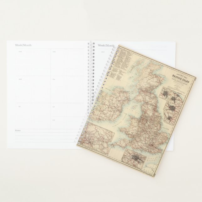 Railway Map of the British Isles Planner (Display)