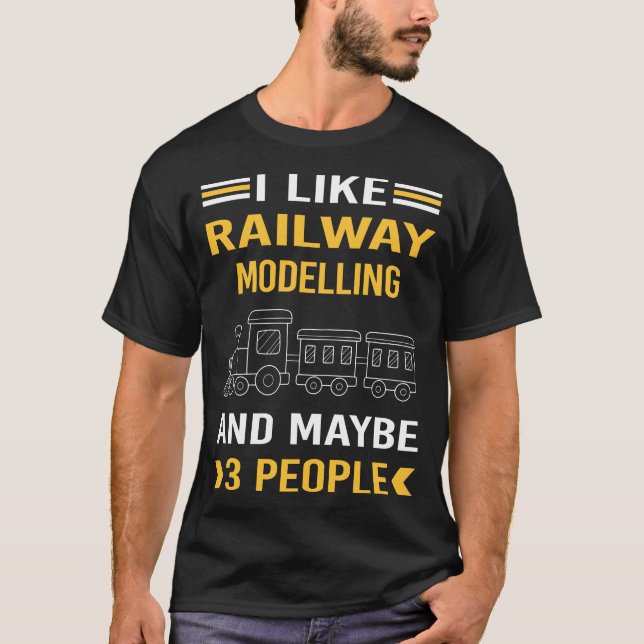 Railway Modelling Model Railroading Train Trains T-Shirt (Front)