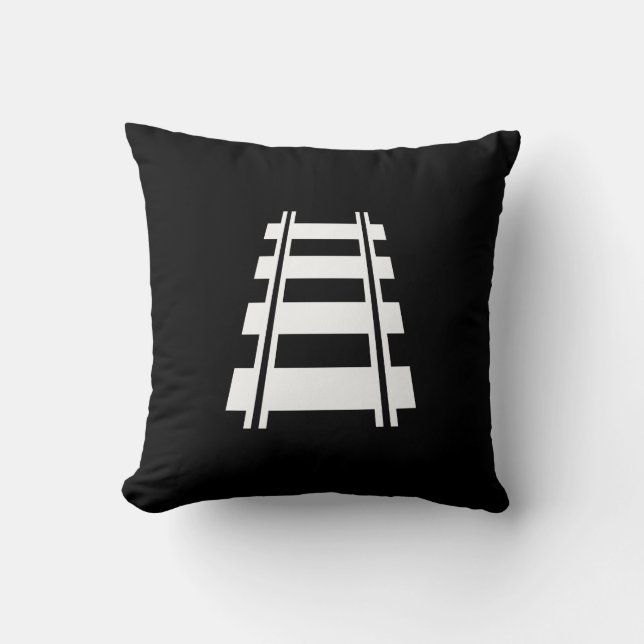 Railway Pictogram Throw Pillow (Front)