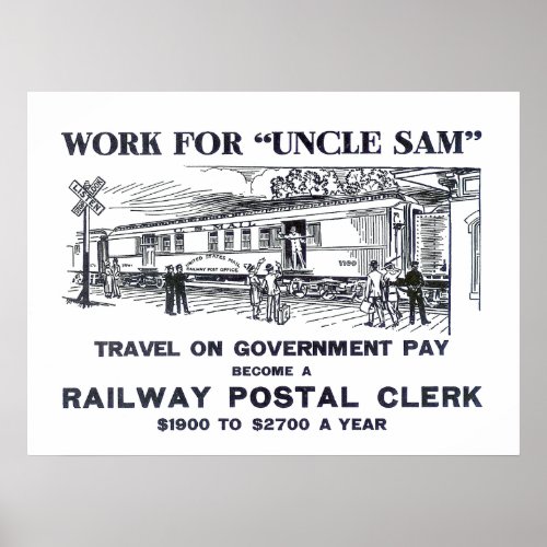 Railway Postal Clerk Print 1926