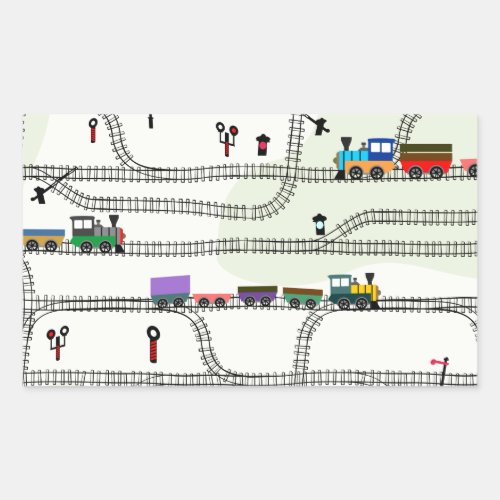 Railway Rectangular Sticker