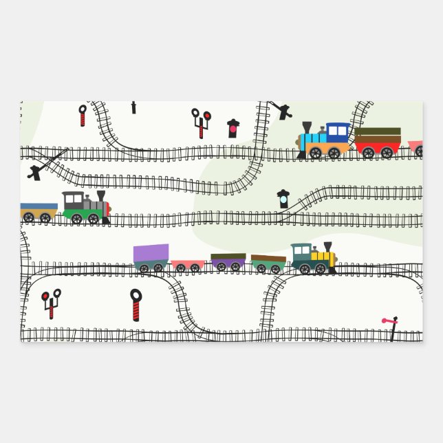 Railway Rectangular Sticker (Front)