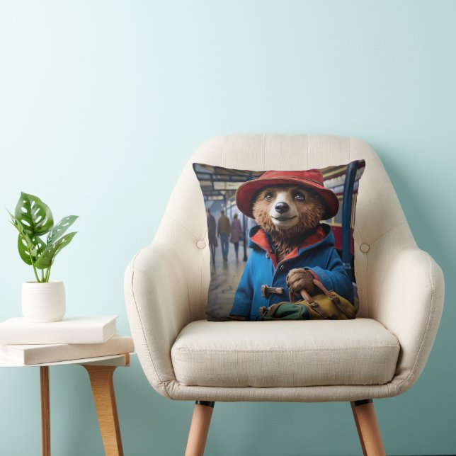 Railway Station Throw Pillow (Chair)
