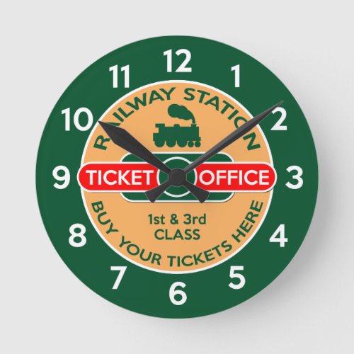 Railway Station Ticket Office Round Clock