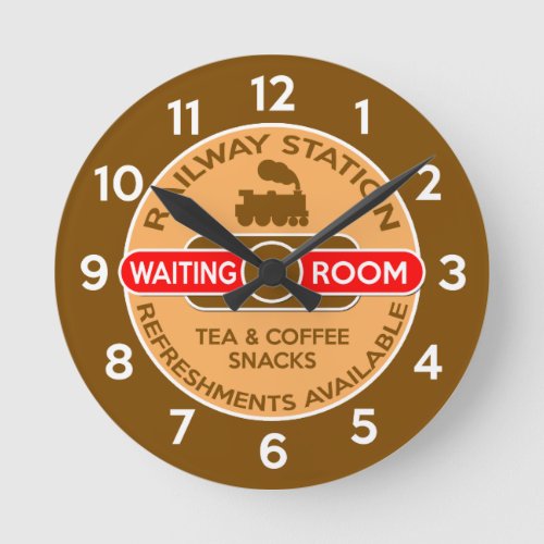 Railway Station Waiting Room Round Clock