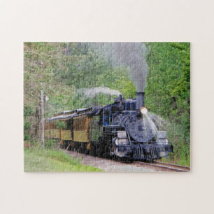 Railway Steam Engine Fine Art for Train-lovers Jigsaw Puzzle