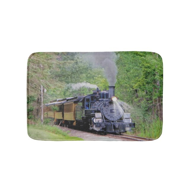 Railway Steam Train for Trainspotters Art Bath Mat (Front)