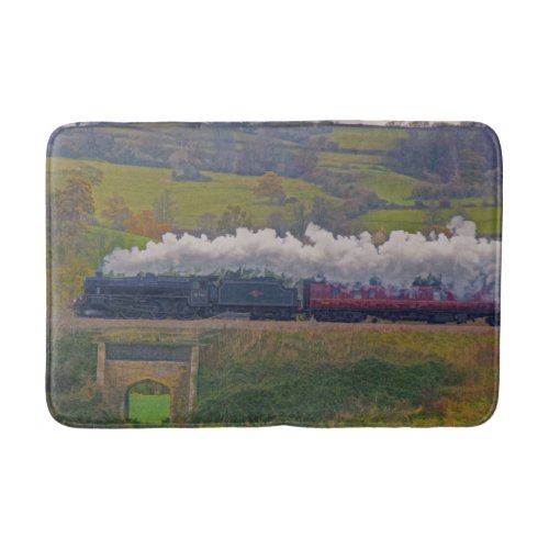 Railway Steam Train for Trainspotters Art Bath Mat