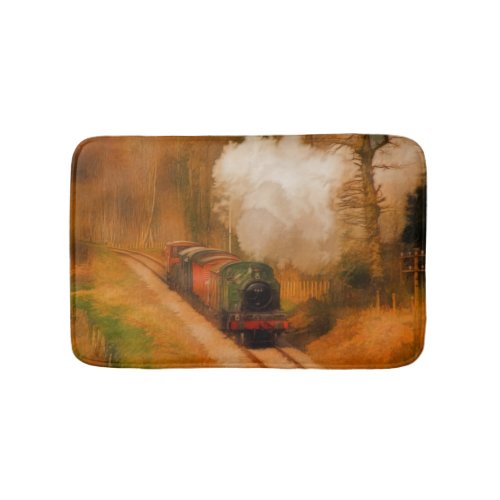 Railway Steam Train for Trainspotters Art Bath Mat