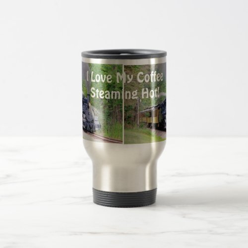 Railway Steam Train for Trainspotters Art I Travel Mug