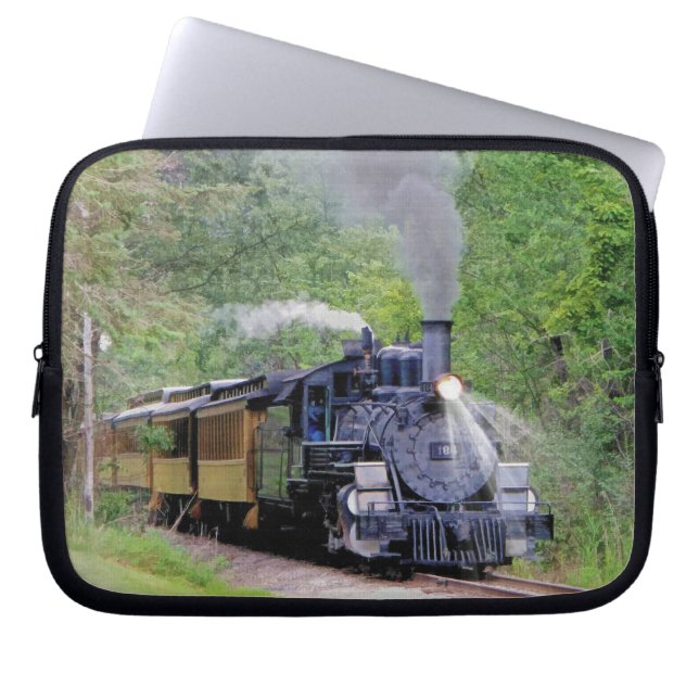 Railway Steam Train for Trainspotters Art II Laptop Sleeve (Front)