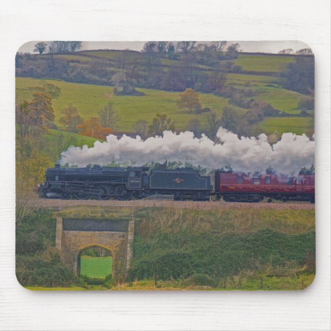 Railway Steam Train for Trainspotters Art II Mouse Pad (Front)
