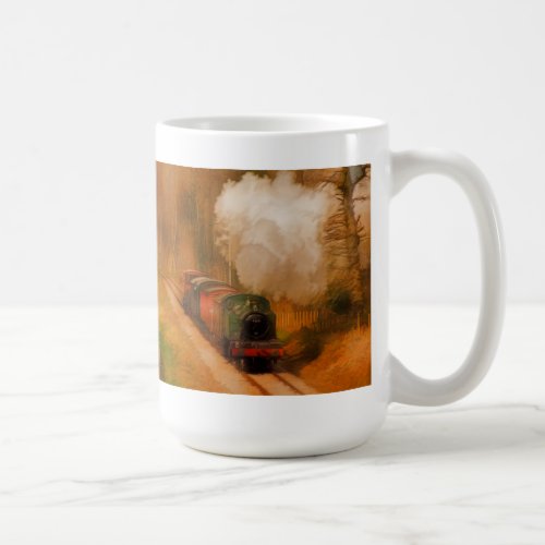 Railway Steam Train for Trainspotters Art III Coffee Mug