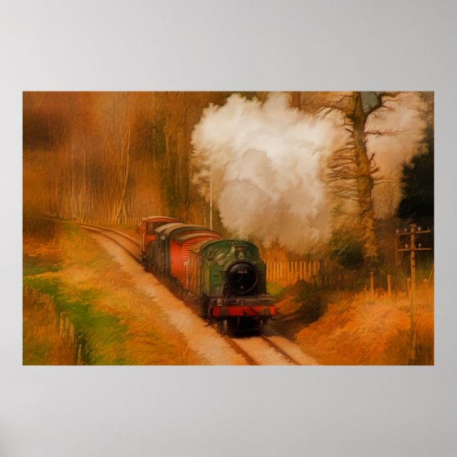 Railway Steam Train for Trainspotters Art III Poster (Front)
