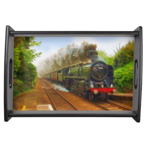 Railway Steam Train for Trainspotters Art IV Serving Tray