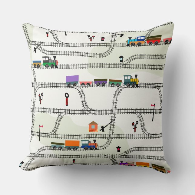 Railway Throw Pillow (Front)
