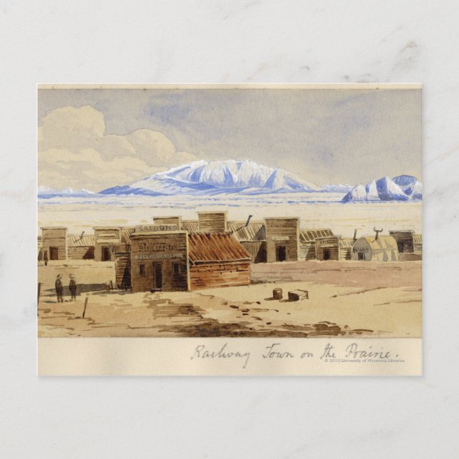 Railway Town on the Prairie Postcard (Front)