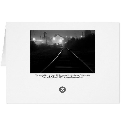 Railway Tracks at Night - Old Cwmbran 1977 (Back Horizontal)