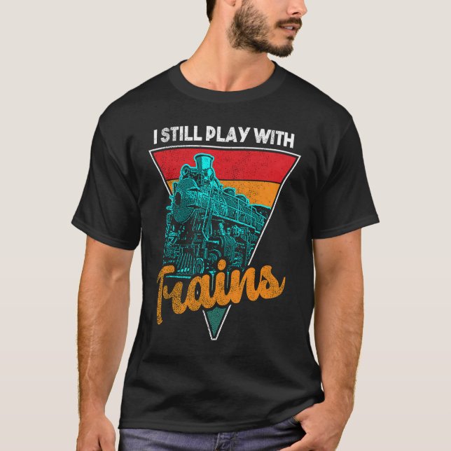 Railways Train Model Railroad Fan Railfan Love   2 T-Shirt (Front)