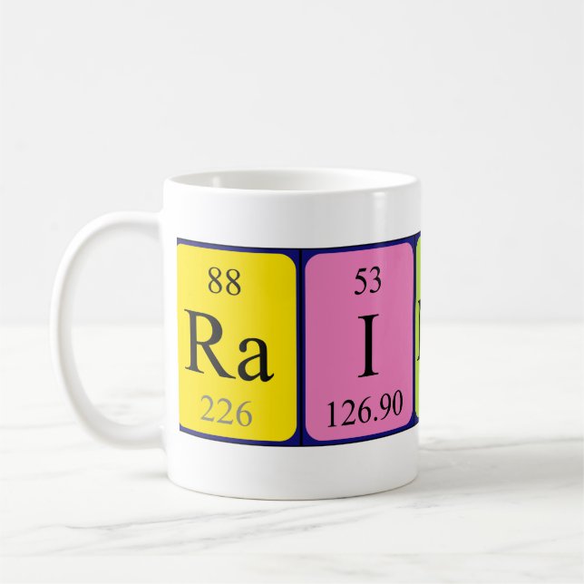 Raimondo periodic table name mug (Left)