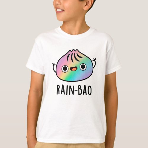 Rain_bao Funny Rainbow Dimsum Bao Pun  T_Shirt