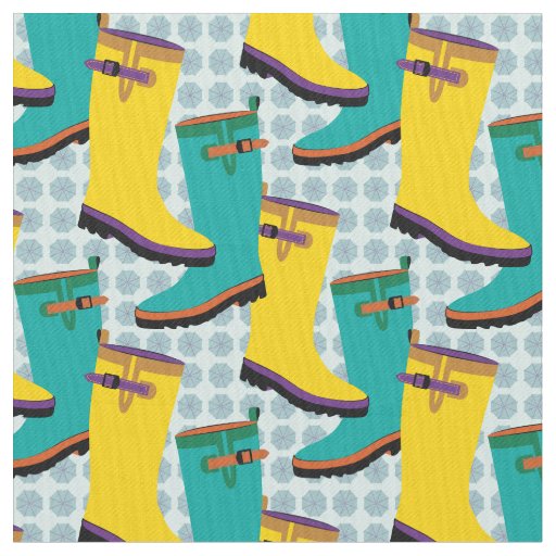 Rain Boots Colorful Fabric
