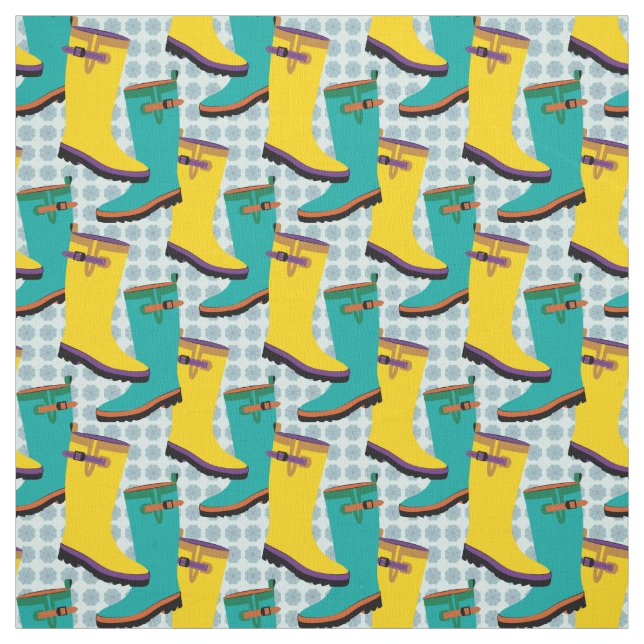 Rain Boots Colorful Fabric (Swatch)