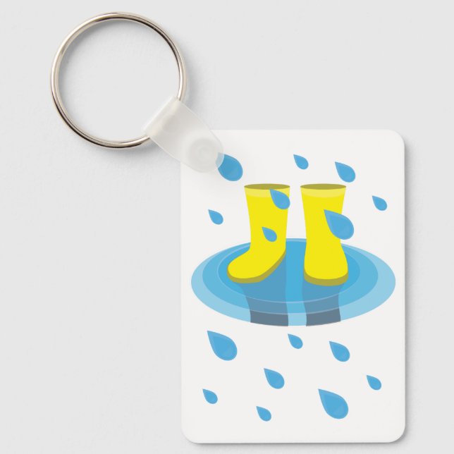 Rain Boots Keychain (Front)