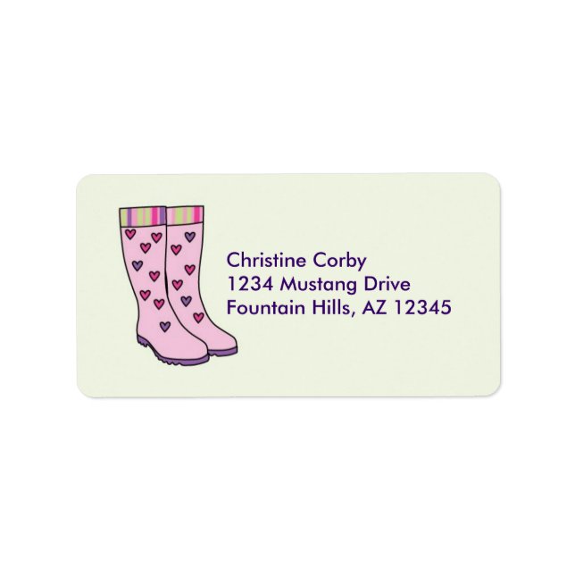 Rain Boots Label (Front)